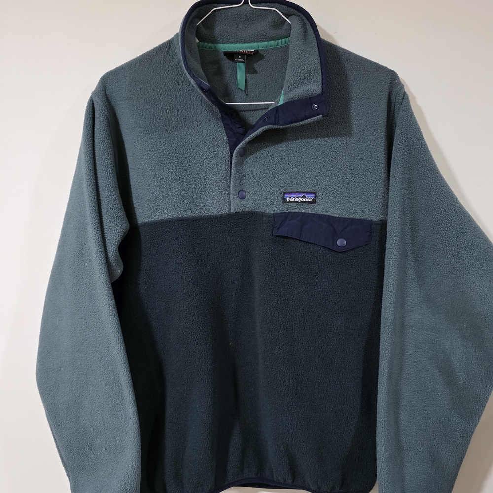 Patagonia Fleece Pullover - Gray & Navy